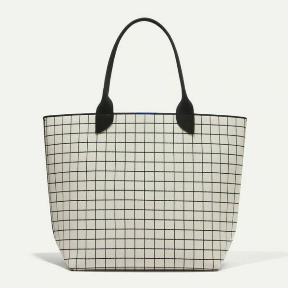 Rothy’s Retired The Lightweight Tote in White Windowpane